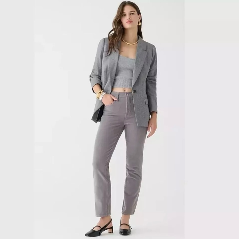 J. Crew Vintage Slim Straight Gray Corduroy Pants Sz 26P